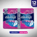 ALWAYS DIAMOND THIN EXTRA LONG 12 PCS