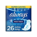 ALWAYS  FEATHER SOFT Maxi  Long  26 PECS