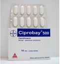 CIPROBAY 500 MG 10 TAB NEW