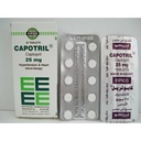 CAPOTRIL 25 MG 20 TAB NEW
