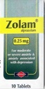 ZOLAM 0.25 MG 30 TAB