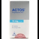 ACTOS 15 MG 30 TAB NEW