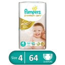 PAMPERS PREMIUM CARE 4 MAXI 7-18 KG 64 PCS