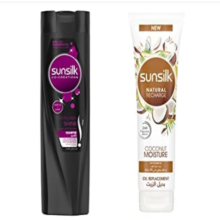 [84940] SUNSILK SHAMPOO SHINE BLACK 350 ML+1 OIL REPL 50%