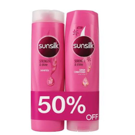 [85001] SUNSILK COND SHINE&STRENGTH 350 ML+SHAMPOO