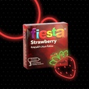 [79510] FIESTA  CONDOMS STRAWBERRY 3Pec