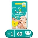 [78269] PAMPERS NEW BORN 1( 2-5 )KG 60  PCS
