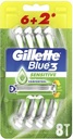 [60756] GILLETE BLUE 3 SENSITIVE 6+2 PCS  678